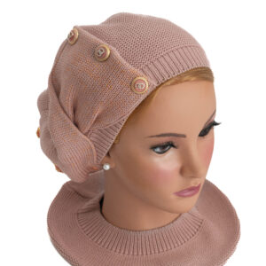 ADINA - Béret rose gold 100% coton ultra confortable