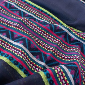 TOPAZ - Foulard imprimé géométrique fluo facile à nouer
